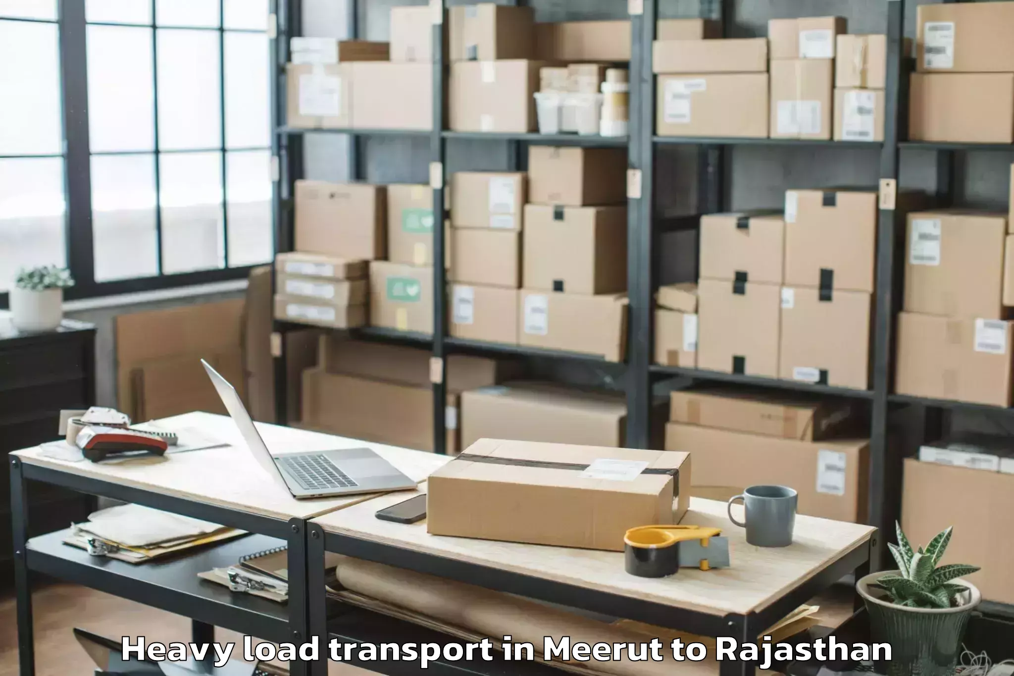 Hassle-Free Meerut to Mewar University Chittorgarh Heavy Load Transport